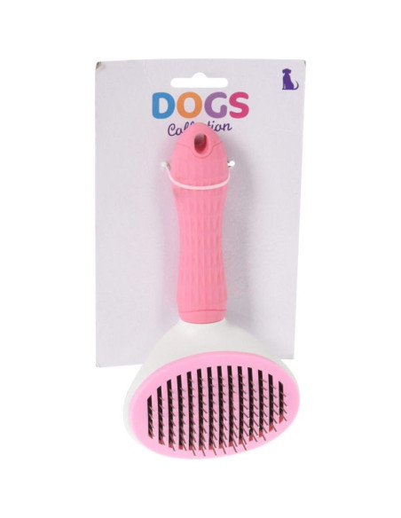 Szczotka dla psa i kota samoczyszcząca różowa