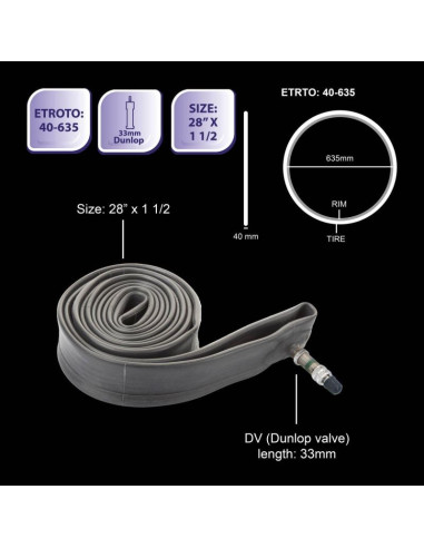 Dętka rowerowa 28x1 1/2 dv bicycle gear