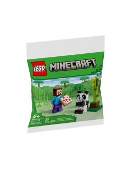 Lego minecraft 30672  steve i mała panda