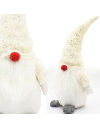 Skrzat gnom krasnal dekoracyjny biały 45cm