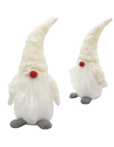 Skrzat gnom krasnal dekoracyjny biały 45cm