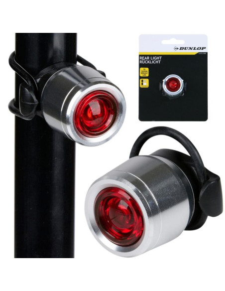 Lampka rowerowa na tył aluminiowa dunlop
