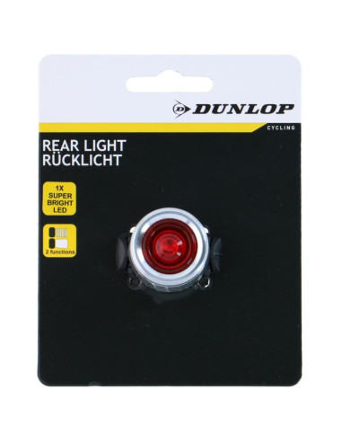 Lampka rowerowa na tył aluminiowa dunlop