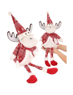 Renifer dekoracyjny świąteczny biały 35+20cm