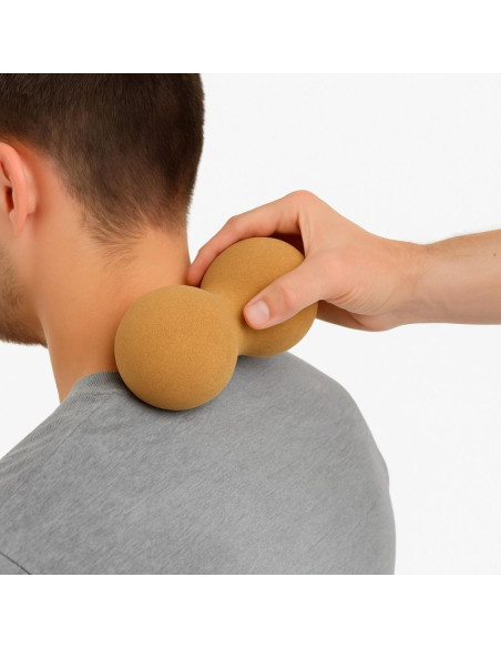 Podwójna piłeczka do masażu korkowa 7.5x15cm enero fit