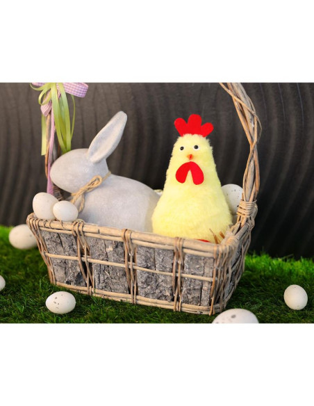 Kura stojąca 17cm dekoracja wiosenna