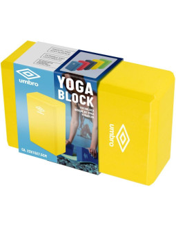 Blok kostka do ćwiczeń joga pilates fitness umbro żółty
