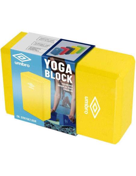 Blok kostka do ćwiczeń joga pilates fitness umbro żółty