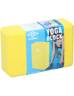 Blok kostka do ćwiczeń joga pilates fitness umbro żółty 2