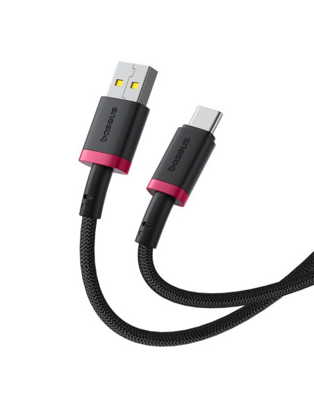 Kabel baseus dura usb-typ c 60w 2m (czerwono-czarny)