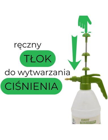 Spryskiwacz ciśnieniowy do roślin 2l kinzo - mix