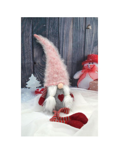 Pani skrzat z puchatą czapą 45+36cm