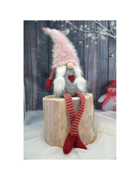 Pani skrzat z puchatą czapą 45+36cm