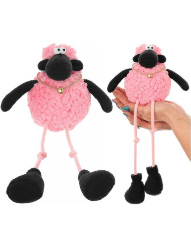 Baranek siedzący różowy 10+25cm dekoracja wiosenna