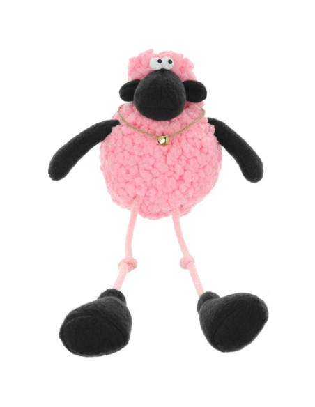 Baranek siedzący różowy 10+25cm dekoracja wiosenna