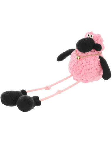 Baranek siedzący różowy 10+25cm dekoracja wiosenna