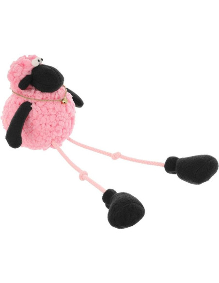 Baranek siedzący różowy 10+25cm dekoracja wiosenna