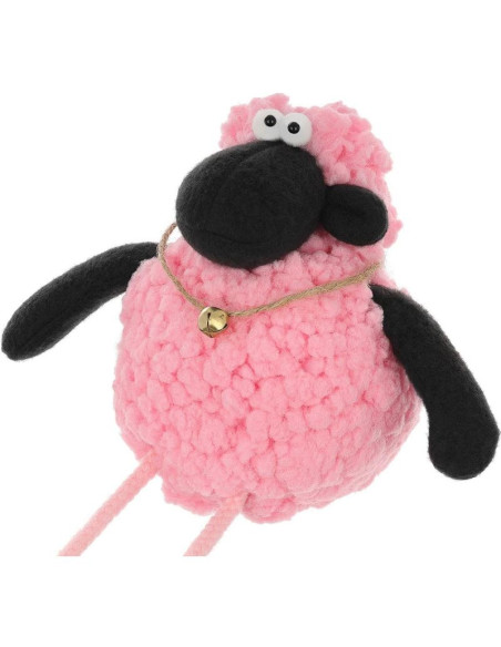 Baranek siedzący różowy 10+25cm dekoracja wiosenna