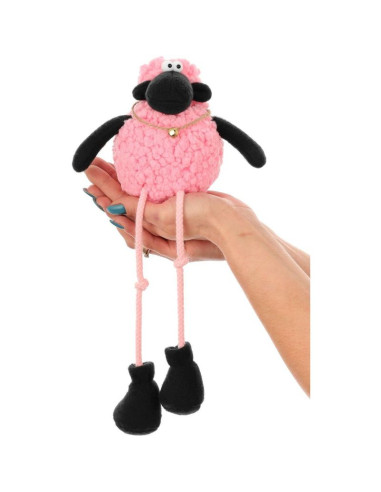 Baranek siedzący różowy 10+25cm dekoracja wiosenna