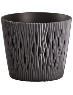 Doniczka sandy round śr 22cm antracyt