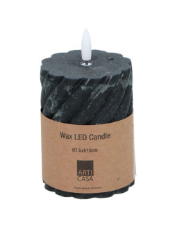 Świeca dekoracyjna 75x100mm led wosk black 2