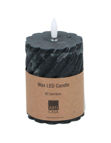 Świeca dekoracyjna 75x100mm led wosk black