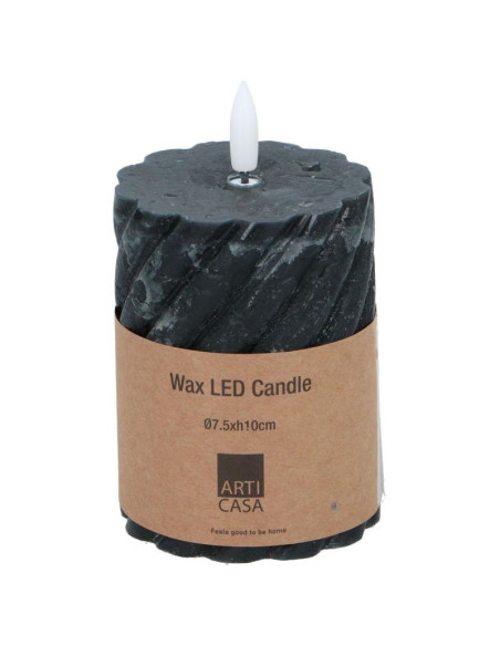 Świeca dekoracyjna 75x100mm led wosk black