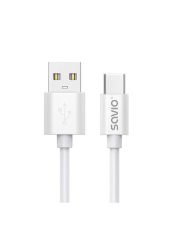 Savio kabel usb-a – usb-c, 3 m, biały, cl-168