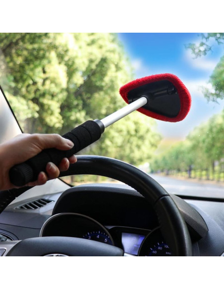 Ściągaczka wody z szyb i luster z mikrofibrą ruchoma, regulowana rączka 21-37cm dunlop