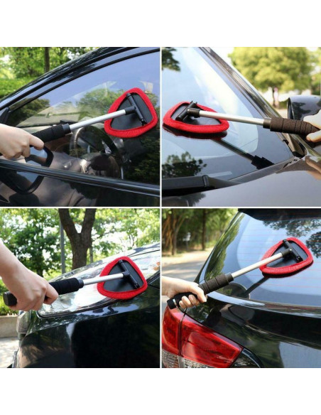 Ściągaczka wody z szyb i luster z mikrofibrą ruchoma, regulowana rączka 21-37cm dunlop