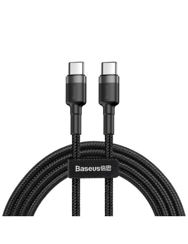 Kabel baseus catklf-gg1 (usb typu c m - usb typu c m  1m  kolor szaro-czarny)