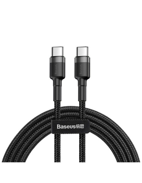Kabel baseus catklf-gg1 (usb typu c m - usb typu c m  1m  kolor szaro-czarny)