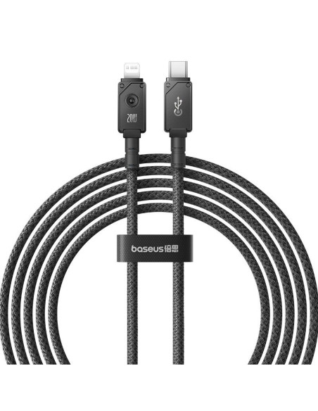 Kabel baseus unbreakable usb c-ip 20w 2m (czarny)