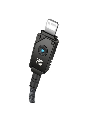 Kabel baseus unbreakable usb c-ip 20w 2m (czarny)