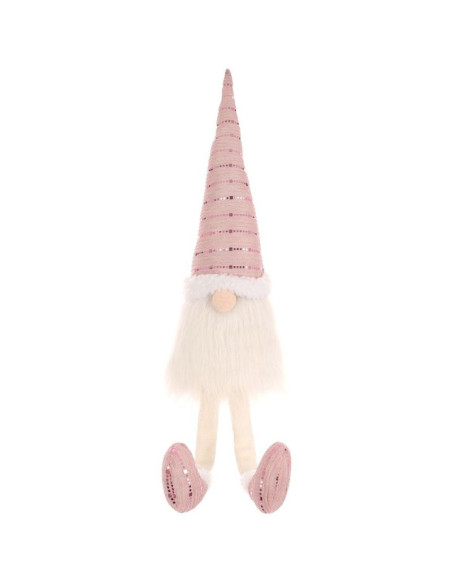 Skrzat dekoracyjny shiny santa 38+20cm różowy