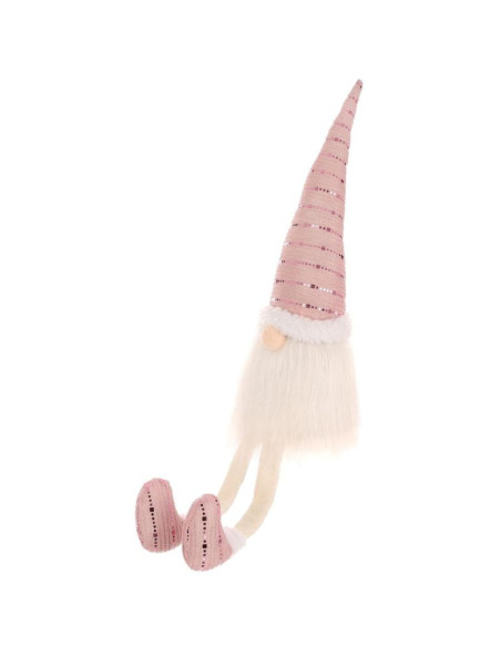 Skrzat dekoracyjny shiny santa 38+20cm różowy