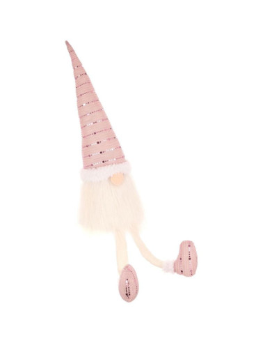 Skrzat dekoracyjny shiny santa 38+20cm różowy