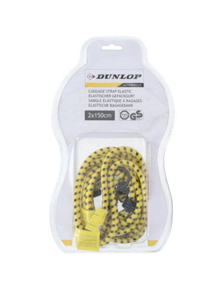 Taśmy gumy do mocowania bagażu haki dunlop dł 150cm 2szt żółty