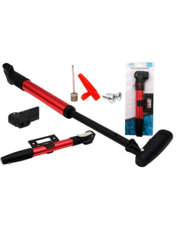 Pompka rowerowa mini alu xqmax czerwona 2