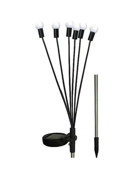 Lampa solarna tańczące na wietrze kuleczki białe 6 led 72cm