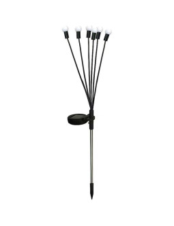 Lampa solarna tańczące na wietrze kuleczki białe 6 led 72cm 2