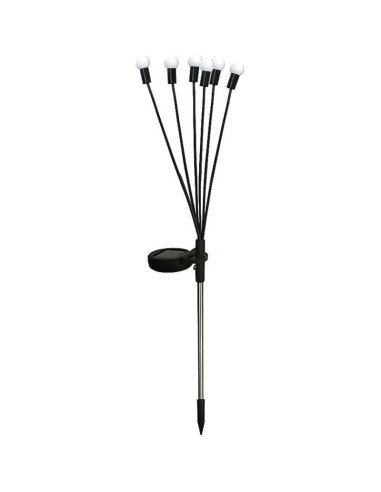 Lampa solarna tańczące na wietrze kuleczki białe 6 led 72cm