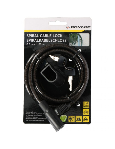 Zapięcie rowerowe dunlop 8mm x 150cm  56375