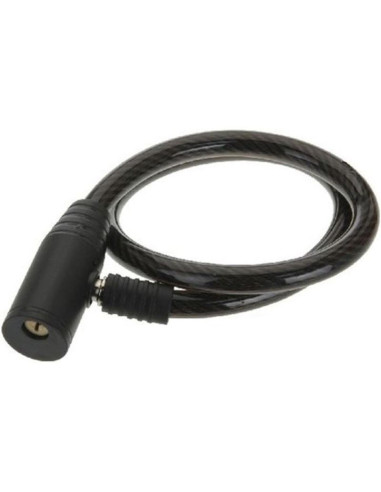 Zapięcie rowerowe xqmax spiralne na klucz 0,8x65cm czarne