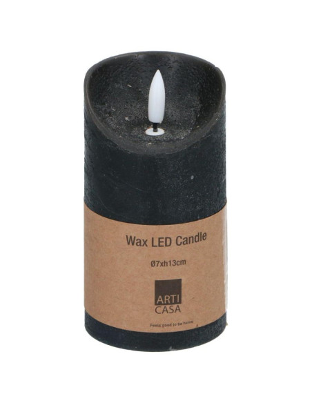 Świeca dekoracyjna 70x130mm led wosk black