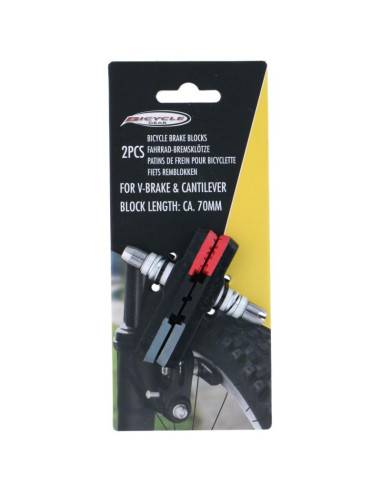 Klocki hamulcowe 2szt mocowanie na nakrętki 3 rodzaje gum 70mm bicycle gear