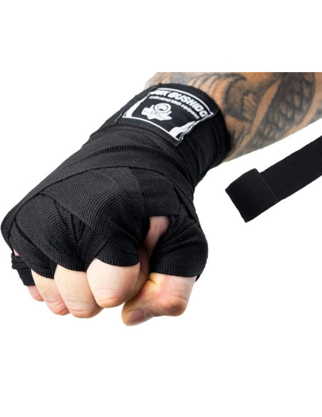 Owijki bokserskie, bawełniane - 2 metry | czarne