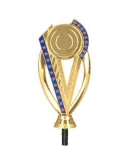 Figurka plastikowa ogólna - złoto niebieska z miejscem na emblemat 50mm lub 25mm