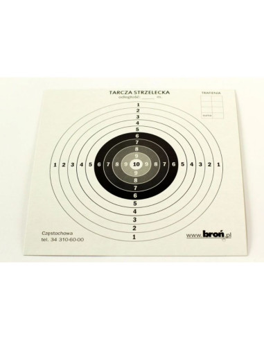 Tarcze papierowe 14x14 cm 100 szt.