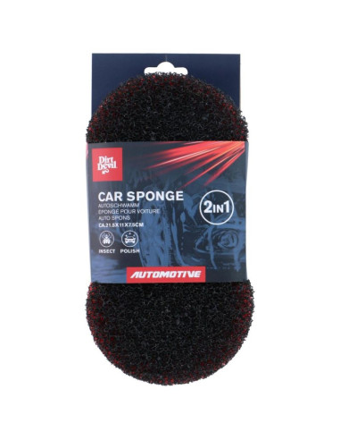 Gąbka do mycia samochodu dwustronna 21,5x11cm dirt devil